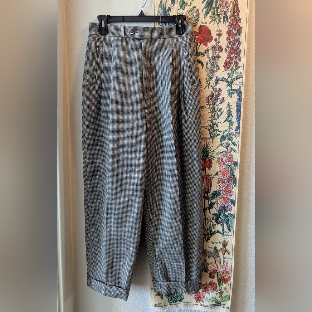 Vintage Harringbone Wool Pants